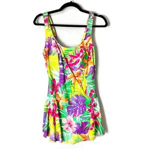 Vintage Maxine of Hollywood Swimsuit Swim Dress Size 18